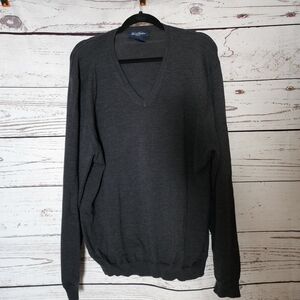 Brooks Brothers Wool Nylon V Neck Sweater XL
